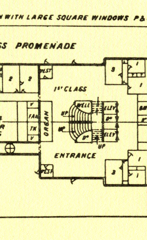 Deckplan Britannic 1914 Promenade Deck